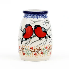 Wazon ceramiczny 196 h-12,5cm <br> Unikat U4908 - Czerwone Gile Marii Starzyk